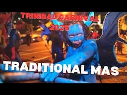 Trinidad Carnival 2025 Traditional Mas 2025 midnight Robbers, wild Indian, Blue devils, moko jumbie