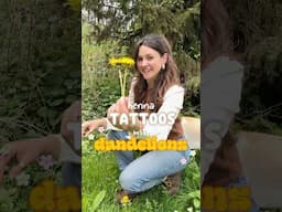 DANELION TATTOOS 🥹 Don’t try if you’re allergic to latex, dandelion sap contains latex🌷 #dandelion