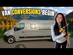 FIRST DAYS OF OUR VAN BUILD - What did we get ourselves into? (Ep1)