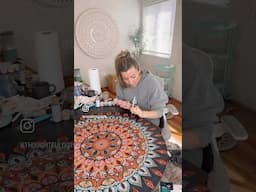 Painting a 30” mandala ✨ process video!!