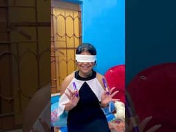 চোখ বন্ধ বকরে makeup করলো গুনগুন😬