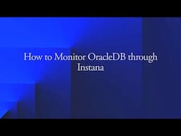 How to Monitor OracleDB through Instana