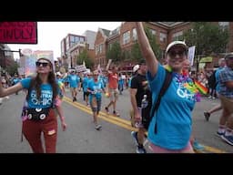 Walk through Indivisible float