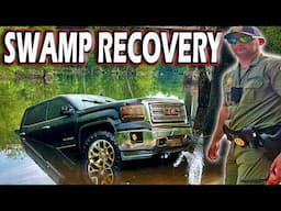 Recovering a STOLEN Truck Dumped In The Swamp!