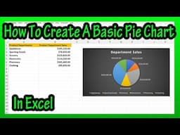 How To Create Insert Make A Basic Pie Chart (Graph) With Numbers Or Values In Excel Explained