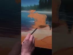 Almost there... #oilpainting #moose