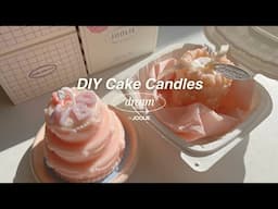 How to make cake candles at home | DIY Dessert Candles | Handmade freedom pillar soy wax candles