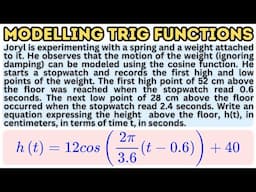 Modeling Transformed Trigonometric Functions Based on Real-Life Situations