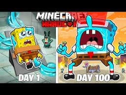 I Survived 100 Days as DIAMOND SPONGEBOB in HARDCORE Minecraft