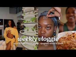 vlog__  last order from Shein?? Indoor garden + my spaghetti recipe