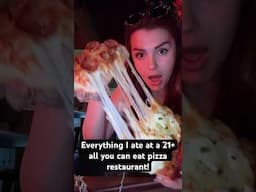 What I ate at a 21+ all you can eat pizza restaurant! #NYCfood #Pizza #Eating #Foodie ￼#shorts