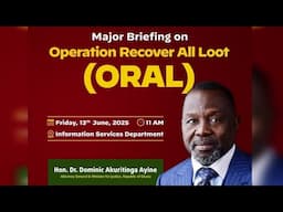 LIVESTREAMING: Attorney General updates Ghanaians on ORAL cases