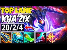 BRUISER KHA'ZIX TOP LANE with CONQUEROR - HARD CARRY INSANE DAMAGE (This Build Is BROKEN!)