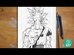 How to Draw Goku Ultra Instinct – Step by Step Anime Tutorial ⚡