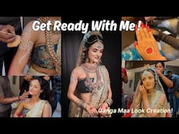 GET READY WITH ME🪷: Ganga Maa Look Creation for Shiv Shakti Show | Latest Bridal Makeover |