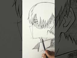 How to draw Todoroki Shoto Side Profile ✏️ #howtodraw #ヒロアカ #メイキング