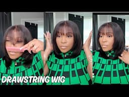 Drawstring Real Scalp Lace Wig | Wrinkle Free Wig Install No Glue | Myfirst Wig