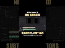 Animated Subtitles & Captions [ DaVinci Resolve 20 ] Tutorial