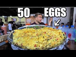 UNBEATABLE 50 EGG OMELET CHALLENGE (Only 30 Minutes?) | World's BIGGEST Omelette Challenge