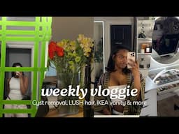 vlog __ home updates, cyst removal, & hosting my first hair workshop!