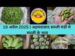 Ahmedabad wholesale vegetable market | 19 April 2025 | अहमदाबाद सब्जी मंडी मे सब्जी के भाव...