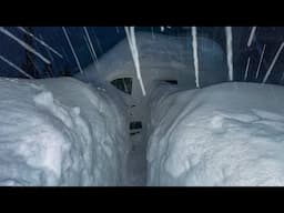 Overnight BLIZZARD Buries my Van! (8ft/2.5m of snow) | Surviving a Record Winter Storm Camping