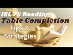 Table completion in IELTS Reading