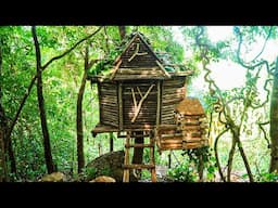 Builder House Tree Only 2days - Survival Alone In Forest , Solo Skills