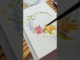 Whimsical watercolor wreath