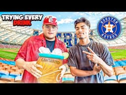 TRYING EVERY DRINK AT MY FIRST BASEBALL GAME!! *got too lit*