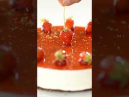 Best No Bake Strawberry Cheesecake #shorts #youtubeshorts #cake #skills #chef #food