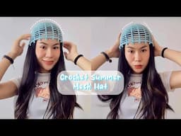 Easy Crochet Summer Mesh Hat Tutorial | Crochet Mesh Hat DIY