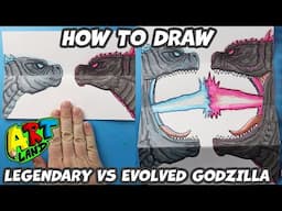 How to Draw Legendary Godzilla vs Evolved Godzilla Surprise Fold