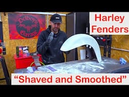 Harley Heritage Softail:- Fenders, Shaved and Smoothed. (Paint:- Day 4) !