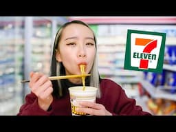 eating ONLY Japanese convenience store food for 24 hours (7-eleven food) What I eat in Japan vlog