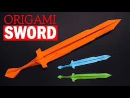 You Won’t Believe This Sword is Made from Just One Sheet of Paper!  Origami Sword Tutorial