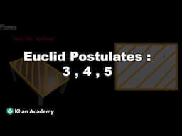 Euclid's Postulates - 3 ,4 ,5 | Concepts of geometry | OD Grade 8 | Math | Khan Academy