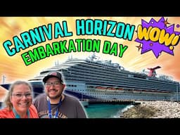 CARNIVAL HORIZON BOARDING DAY! FOOD, CASINO, FRIENDS