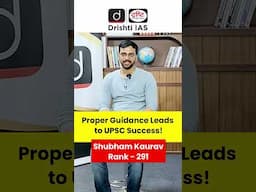 Shubham Kaurav | Rank-291 | UPSC Topper | Drishti IAS English #drishtiias  #upsctopper