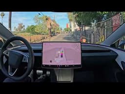 Raw 1x: Tesla FSD performs a ride share pick up and drop off for me