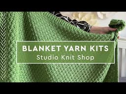 New Knitting Kits ☀️ Favorite Moss Landing Blanket with Cascade Yarns 128 Superwash Merino Wool