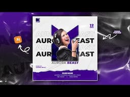 Illustrator CC Tutorial | Graphic Design |  Morden Music Poster Design for Beginners ⚡