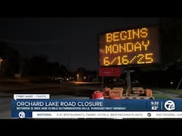 Orchard Lake Road closure begins today for construction project; here's what you need to know
