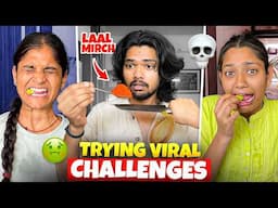 We tried Viral challenges 😱