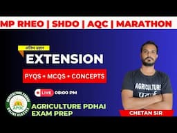 Extension PYQs + MCQS + Concept | MP RHEO | SHDO | All Agriculture Exams