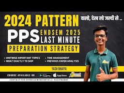 Last-Minute PPS Endsem Preparation Strategy! Unit-wise Key Topics & What to Skip ❌ | Aalsi Engineer