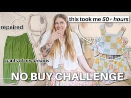 I'm NOT BUYING summer trends so I did this instead 🧵✂️♻️ (upcycle, repair, patchwork sewing)