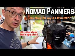 Nomad Moto Strzelecki panniers - do they fit on the KTM 500 EXC, and where's the rackless layer??