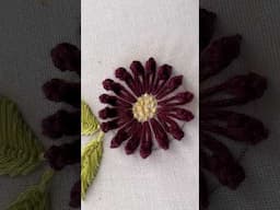 beautiful flower design|hand embroidery design #Shorts