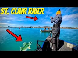 St. Clair River Walleye Fishing | Jigging MARCH MADNESS!!